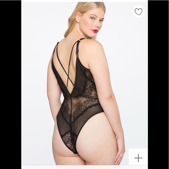 Eloquii Deep V Bodysuit - Picture 3 of 3